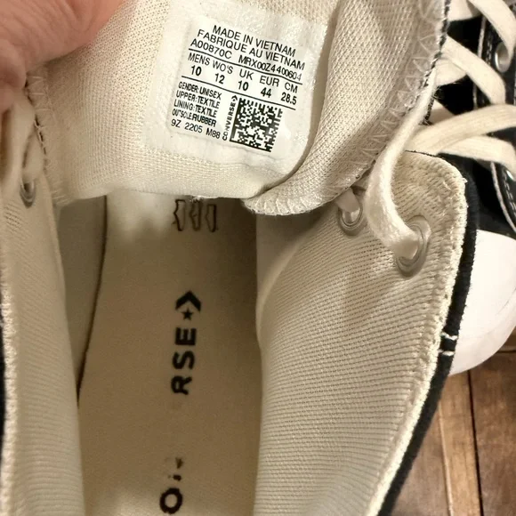 Black and White Chunky Converse Mens Size 10 Style # A00870C Excellent Condition - Picture 10 of 11